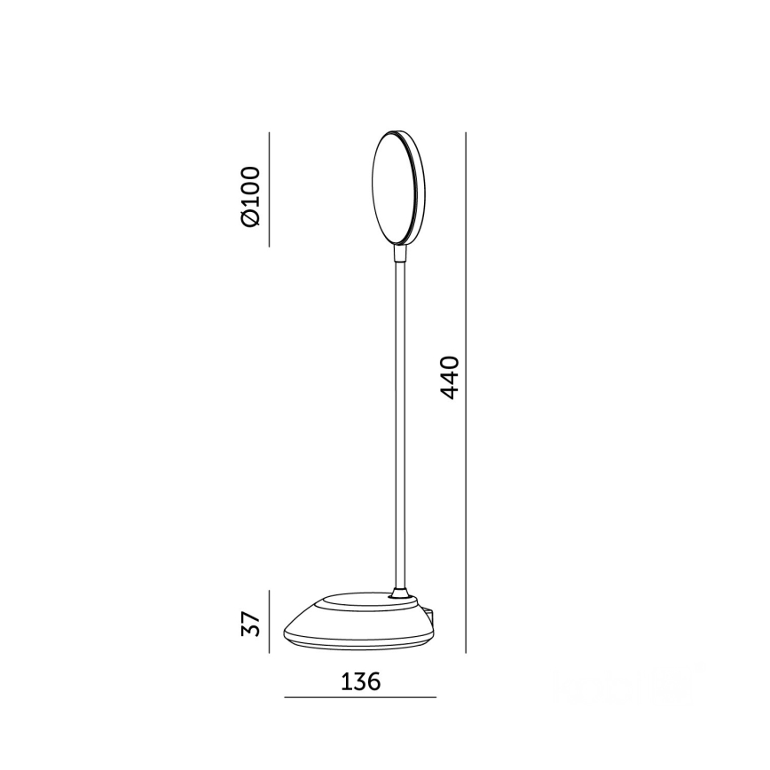 Lámpara de mesa LED recargable y regulable VISUA LED/5W/5V 3000-5000K negro