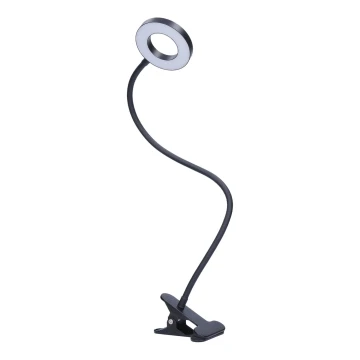 Lámpara de mesa LED regulable con clip LED/8W/230V 3000/4000/5000K negro