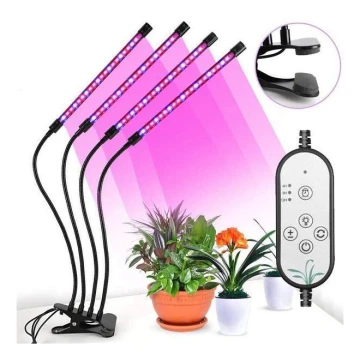 Lámpara de mesa LED regulable con clip para el cultivo de plantas LED/15W/5V