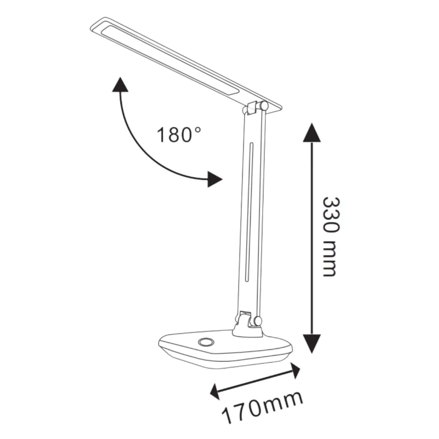 Lámpara de mesa LED regulable táctil VINTO LED/9W/230V negro