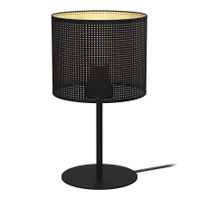 Lámpara de mesa LOFT SHADE 1xE27/60W/230V diá. 18 cm negro/dorado