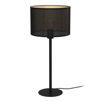 Lámpara de mesa LOFT SHADE 1xE27/60W/230V diá. 25 cm negro/dorado