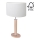 Lámpara de mesa MERCEDES 1xE27/40W/230V 60 cm blanco/roble – FSC Certificado