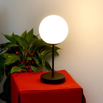 Lámpara de mesa MOON 1xE27/15W/230V negro
