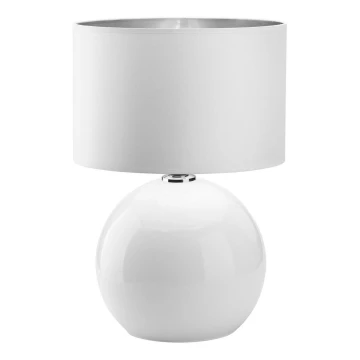 Lámpara de mesa PALLA 1xE27/15W/230V blanco