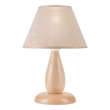 Lámpara de mesa PERA 1xE27/60W/230V beige/haya