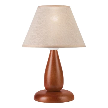 Lámpara de mesa PERA 1xE27/60W/230V marrón/haya