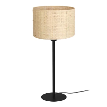 Lámpara de mesa RATTAN 1xE27/60W/230V diá. 25 cm ratán