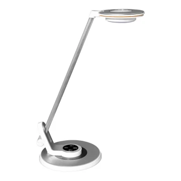 Lámpara de mesa regulable LED táctil LIMA LED/8W/230V USB plata