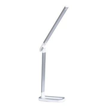 Lámpara de mesa regulable LED táctil MADERA LED/7W/230V USB blanco