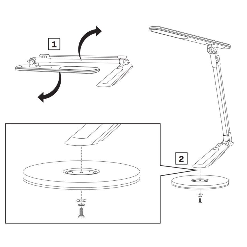 Lámpara de mesa regulable LED táctil OPTIMUM LED/7W/230V USB 3000/4000/6000K plata