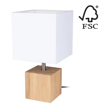 Lámpara de mesa TRONGO SQUARE 1xE27/25W/230V - Certificado FSC