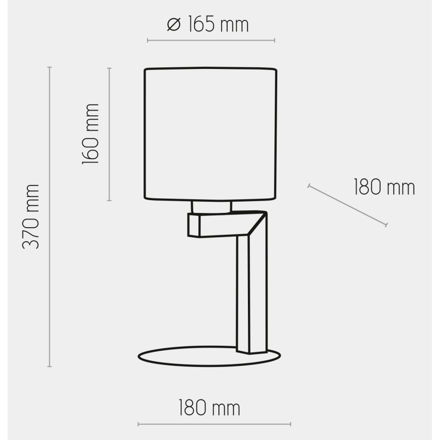 Lámpara de mesa TROY 1xE27/15W/230V blanco/madera