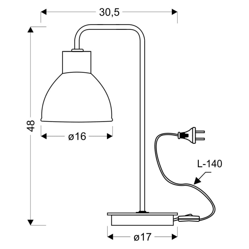 Lámpara de mesa VARIO 1xE27/60W/230V