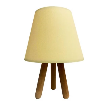 Lámpara de mesa WOOD 1xE27/60W/230V color crema