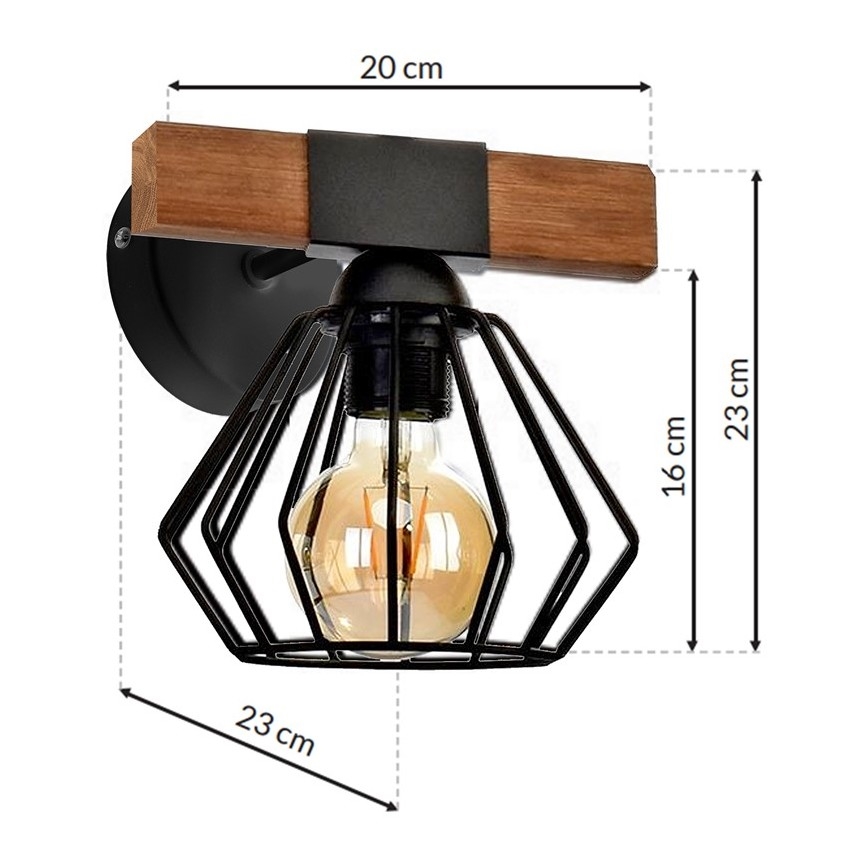 Lámpara de pared ULF 1xE27/60W/230V