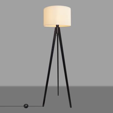 Lámpara de pie ALBA 1xE27/60W/230V blanco/dorado/pino
