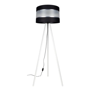 Lámpara de pie CORAL 1xE27/60W/230V blanco/negro/cromo