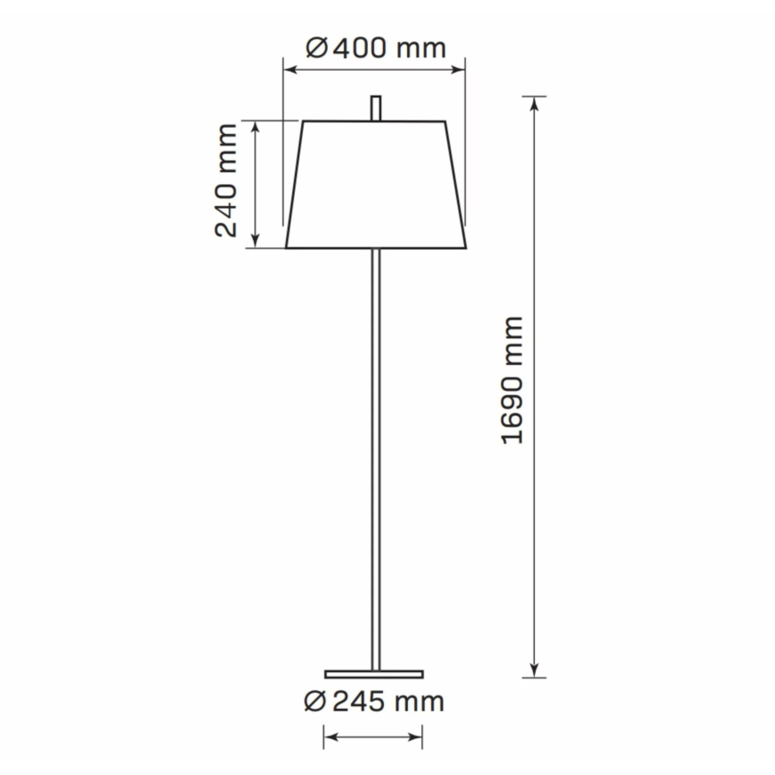 Lámpara de pie ELENA 1xE27/20W/230V blanco