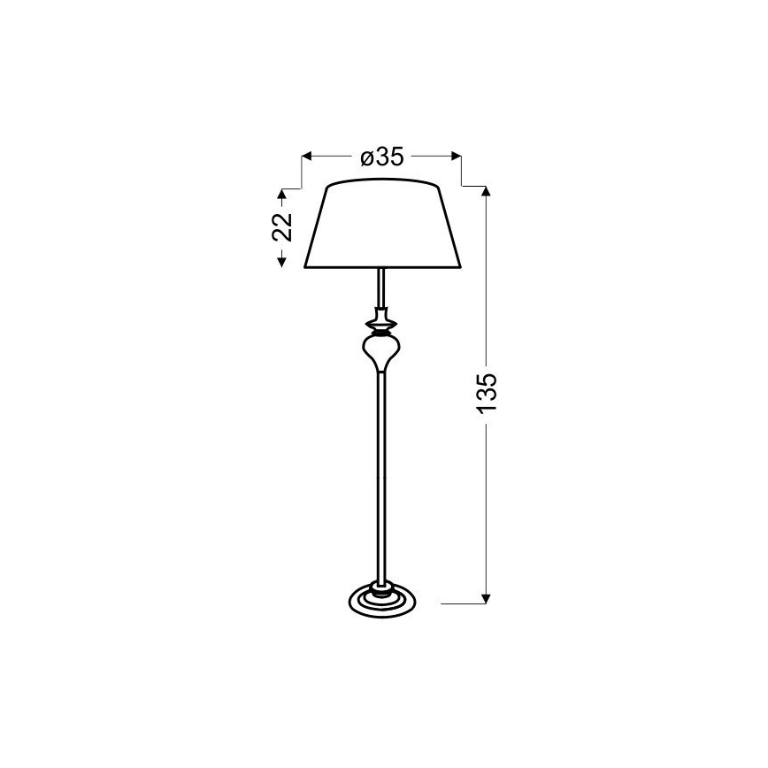 Lámpara de pie GILLENIA 1xE27/60W/230V plata