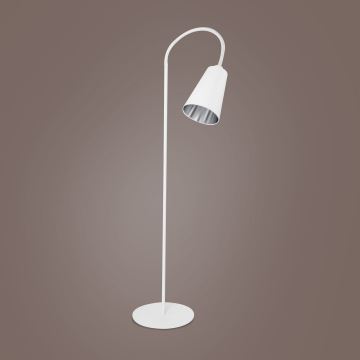 Lámpara de pie WIRE 1xE27/15W/230V blanco/plata