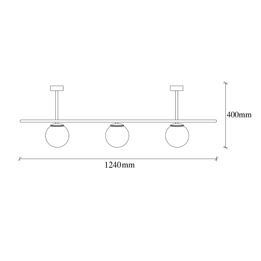 Lámpara de suspensión ABAKUS 4xE27/40W/230V