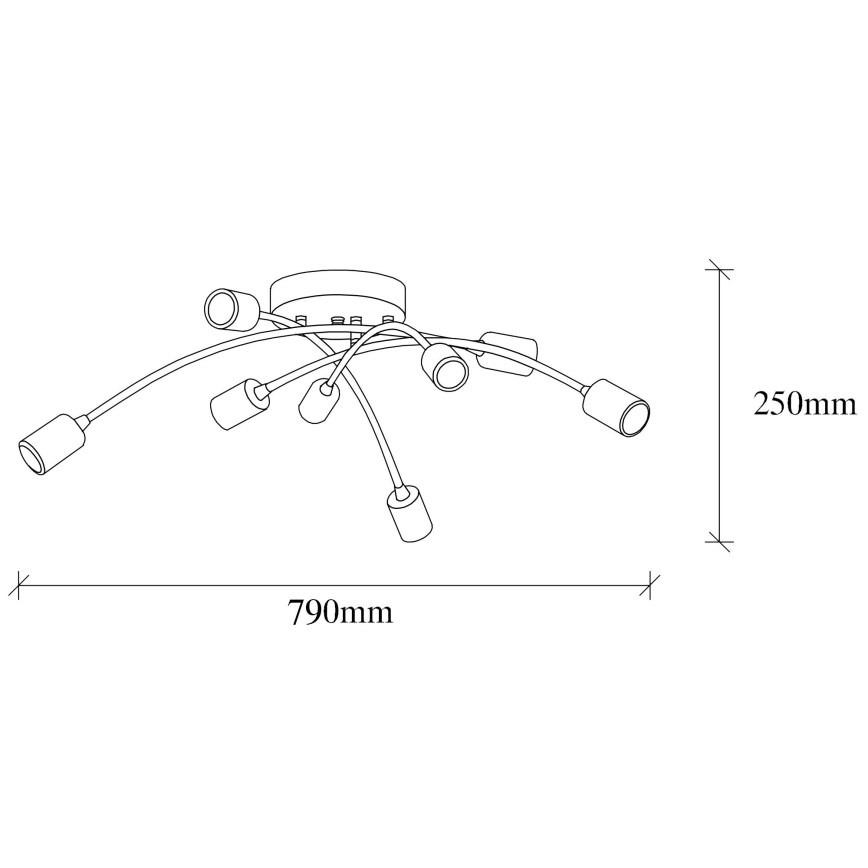 Lámpara de suspensión BANANA 8xE27/40W/230V