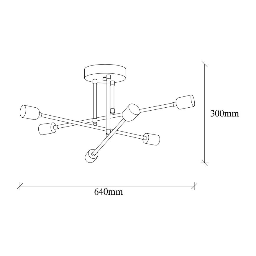 Lámpara de suspensión FLOWER 6xE27/40W/230V