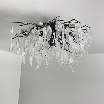 Lámpara de techo de cristal 10xG9/40W/230V negro