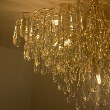 Lámpara de techo de cristal 12xG9/40W/230V dorado