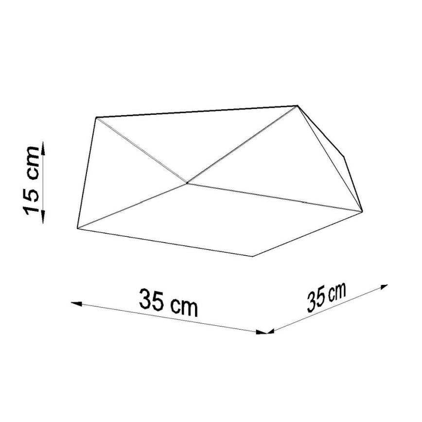 Lámpara de techo HEXA 2xE27/60W/230V negro