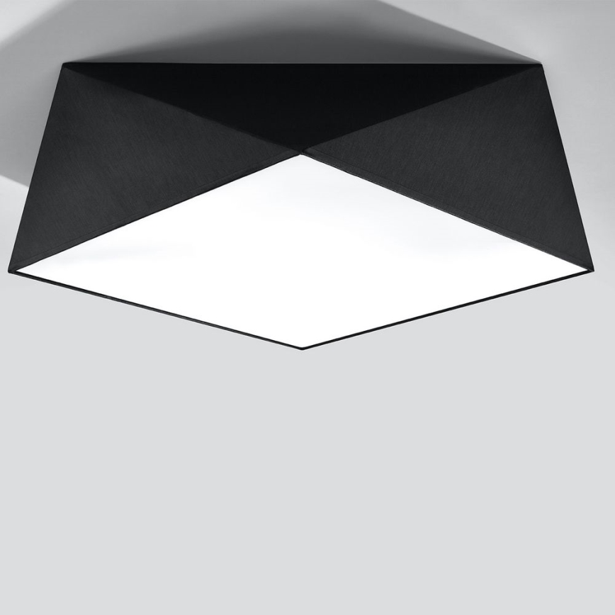 Lámpara de techo HEXA 3xE27/60W/230V negro