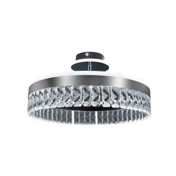 Lámpara de araña de cristal LED de superficie regulable LED/75W/230V 3000-6500K cromo + control remoto