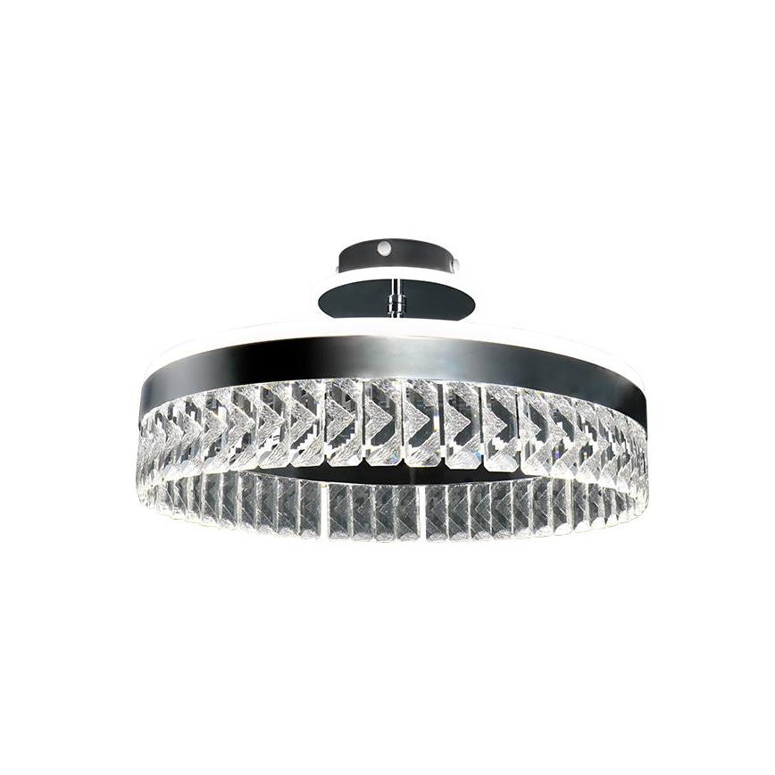 Lámpara de araña de cristal LED de superficie regulable LED/75W/230V 3000-6500K cromo + control remoto