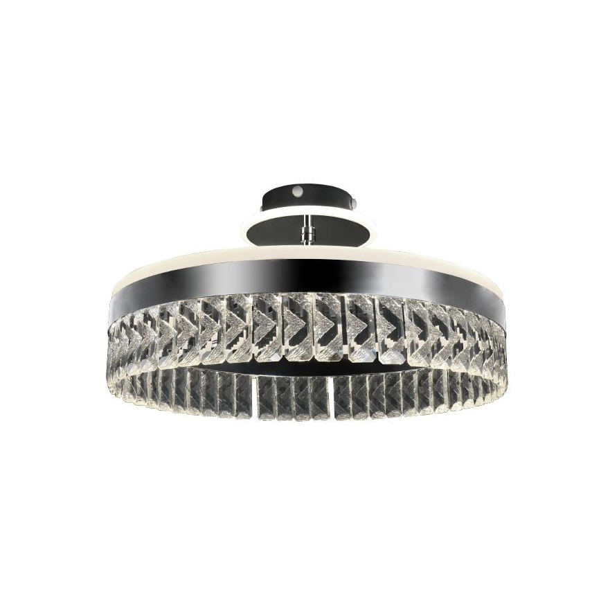 Lámpara de araña de cristal LED de superficie regulable LED/75W/230V 3000-6500K cromo + control remoto