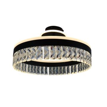 Lámpara de araña de cristal LED de superficie regulable LED/75W/230V 3000-6500K negro + control remoto