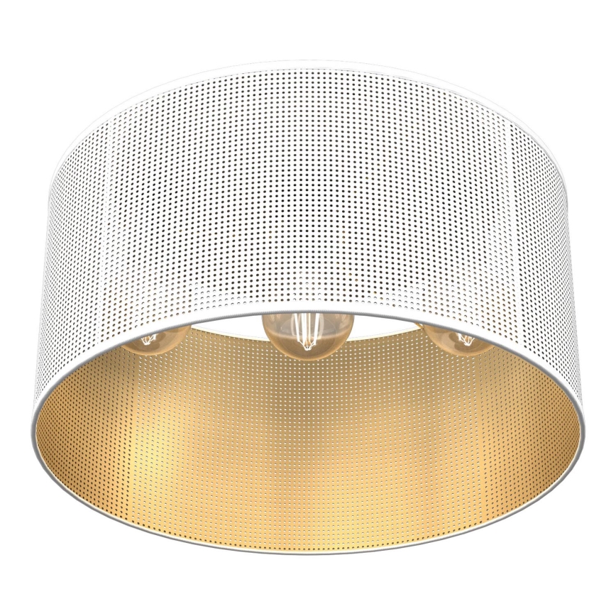 Lámpara de techo LOFT SHADE 3xE27/60W/230V blanco/dorado