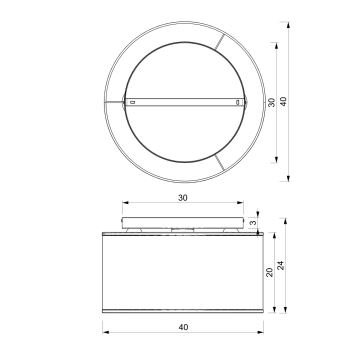 Lámpara de techo LOFT SHADE 3xE27/60W/230V negro