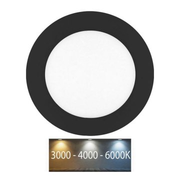 Lámpara empotrable de baño LED LADA LED/6W/230V 3000/4000/6000K diá. 12 cm IP44 negro