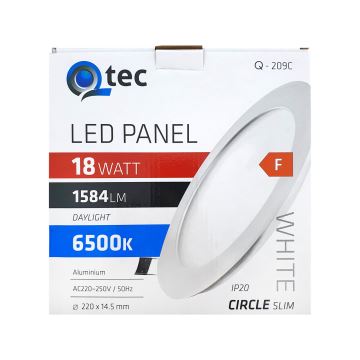 Lámpara empotrable LED QTEC LED/18W/230V 6500K diá. 22 cm