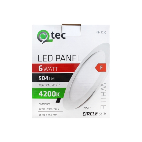 Lámpara empotrable LED QTEC LED/6W/230V 4200K diá. 11,8 cm
