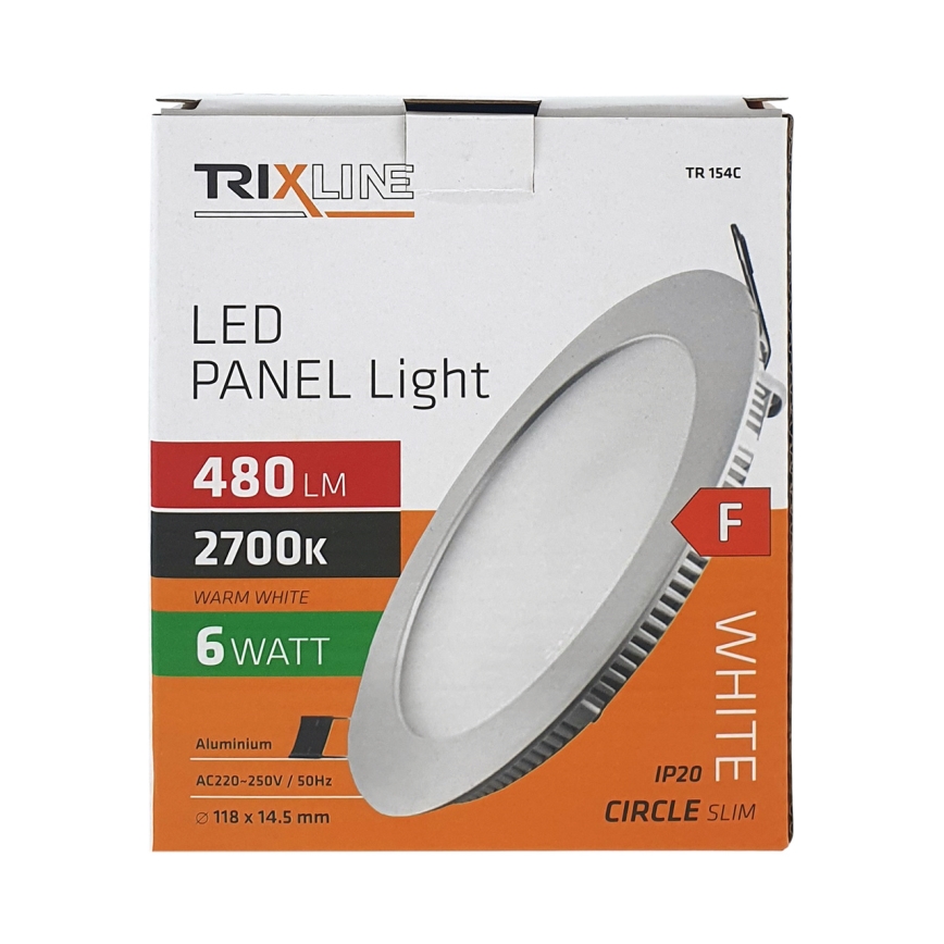 Lámpara empotrable LED ROUND LED/6W/230V 2700K