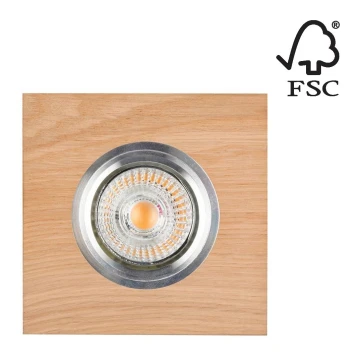 Lámpara empotrable LED VITAR 1xGU10/5W/230V CRI 90 roble – FSC Certificado