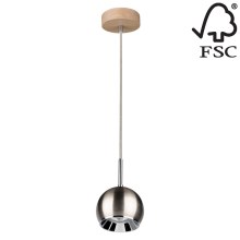Lámpara LED colgante BALL WOOD 1xGU10/5W/230V roble mate - Certificado FSC