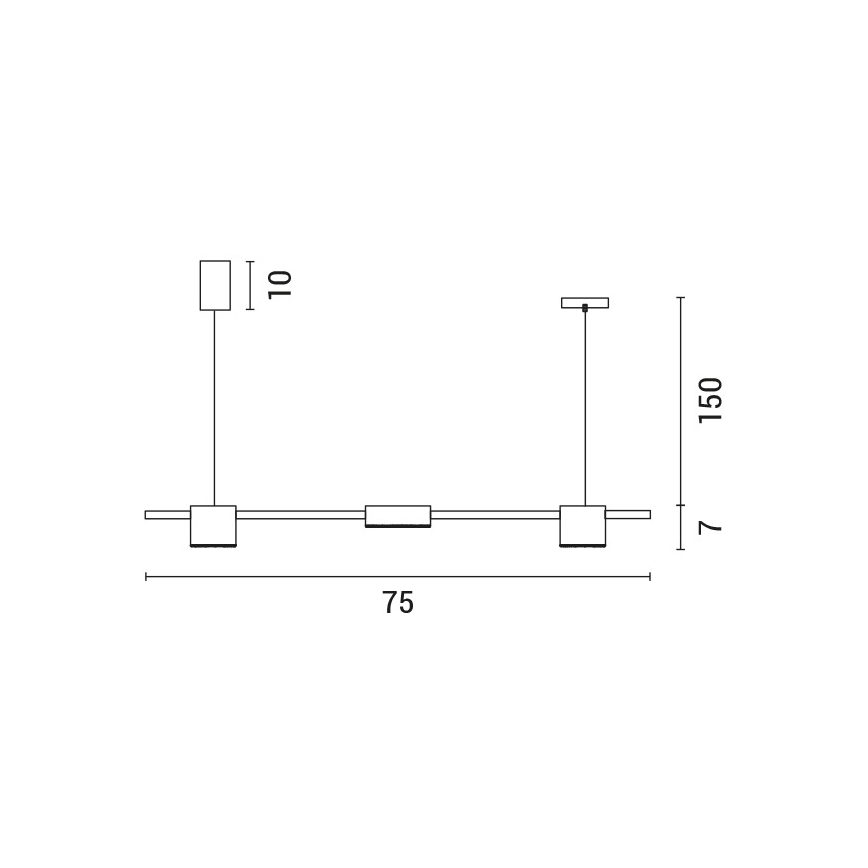 Lámpara LED colgante LED/24W/230V 3000K negro