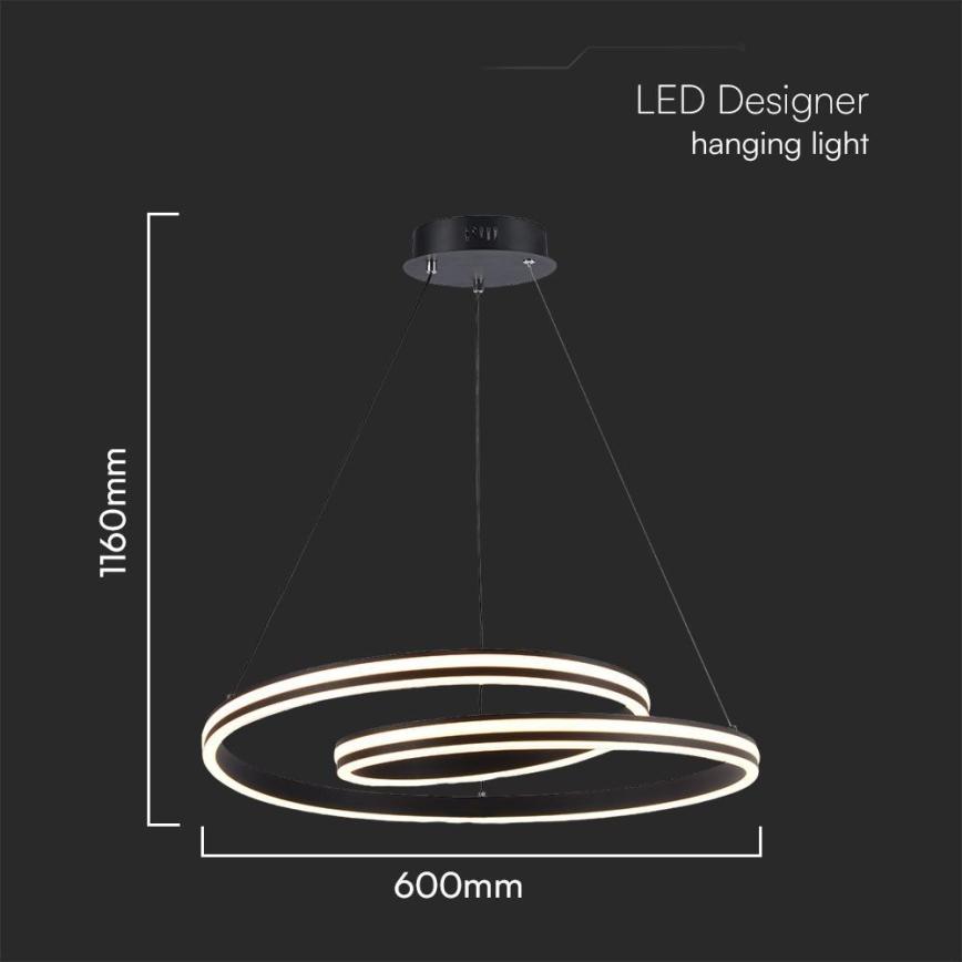 Lámpara LED colgante LED/40W/230V 3000/4000/6400K