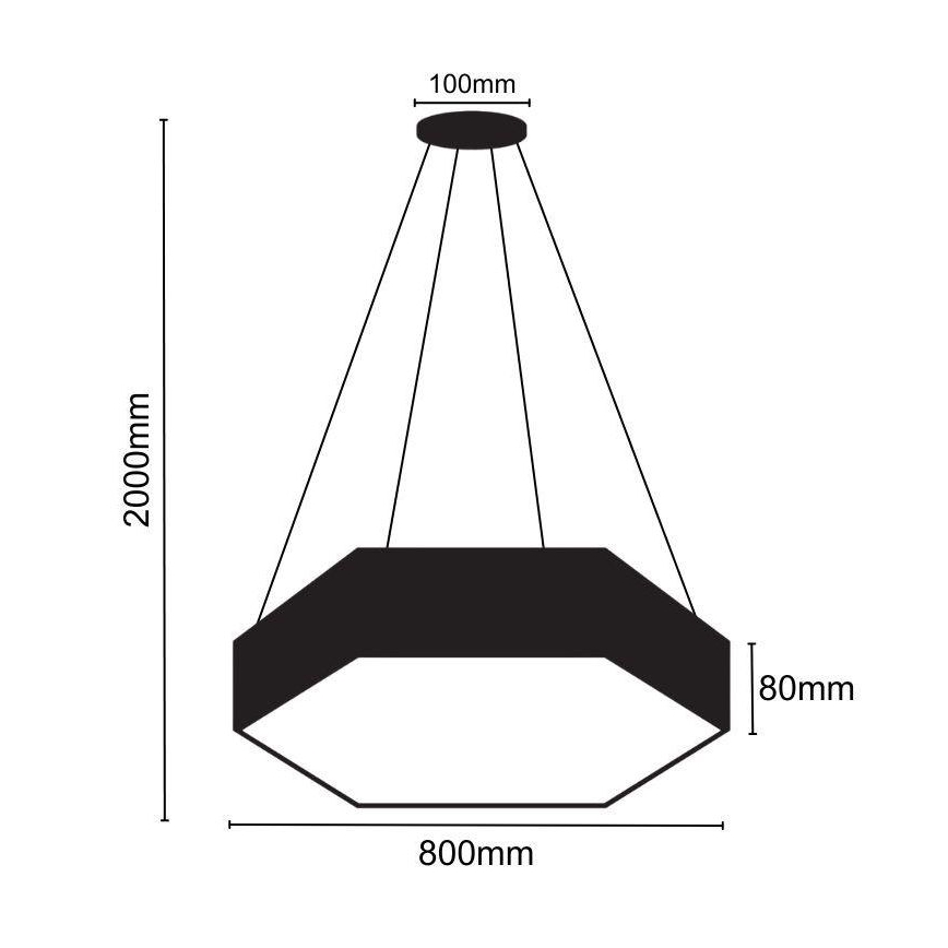 Lámpara LED colgante LED/70W/230V 4000K diá. 80 cm