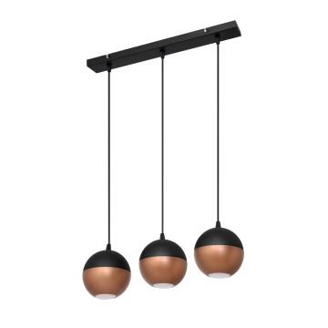 Lámpara LED colgante MIDWAY 3xGU10/6,5W/230V negro/cobre