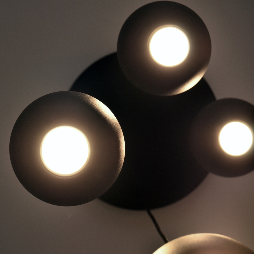 Lámpara LED colgante MIDWAY 4xGU10/6,5W/230V negro