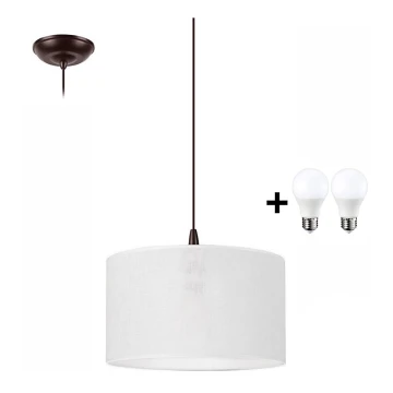 Lámpara LED colgante NOEL 1xE27/60W/230V blanco